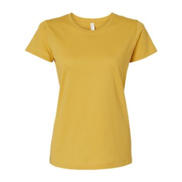 Lat 3516 Women's Fine Jersey Tee - XS - Mustard