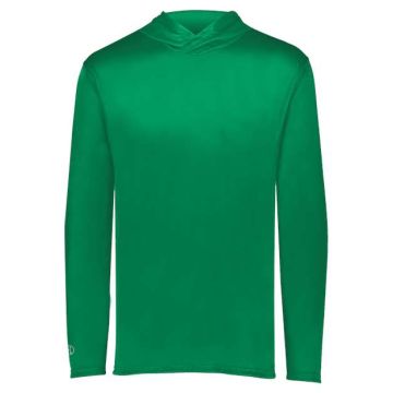 Holloway 222830 Momentum Hooded Long Sleeve T-Shirt - S - Kelly