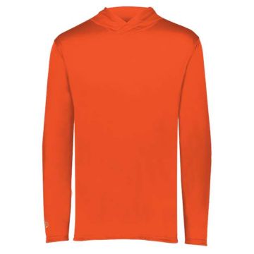 Holloway 222830 Momentum Hooded Long Sleeve T-Shirt - S - Orange