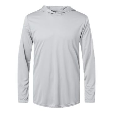 Holloway 222830 Momentum Hooded Long Sleeve T-Shirt - S - Silver