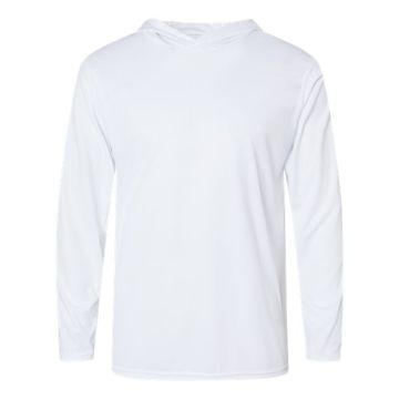 Holloway 222830 Momentum Hooded Long Sleeve T-Shirt - S - White