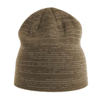 Atlantis Headwear SHINE Sustainable Reflective Beanie - One Size - Olive