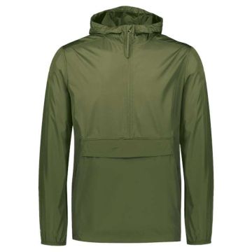 Holloway 229534 Packable Quarter-Zip Jacket - S - Olive