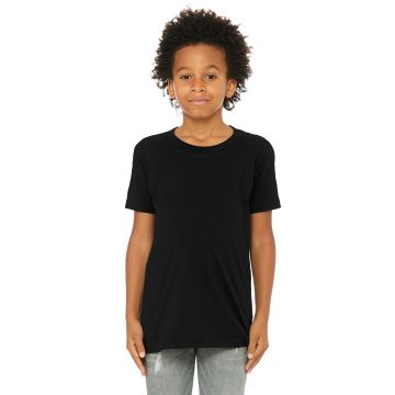 Bella + Canvas BC3001Y BELLA+CANVAS  &#174;  Youth Jersey Short Sleeve Tee. BC3001Y - Black