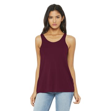 Bella + Canvas BC8800 BELLA+CANVAS  &#174;  Women's Flowy Racerback Tank. BC8800 - Maroon