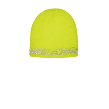CornerStone CS804 Lined Enhanced Visibility with Reflective Stripes Beanie
