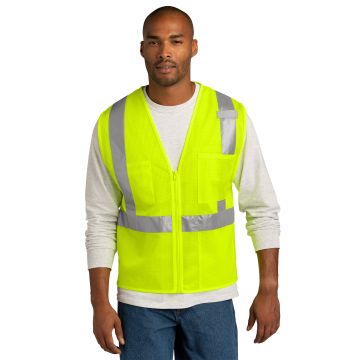 CornerStone CSV102 ANSI 107 Class 2 Mesh Zippered Vest