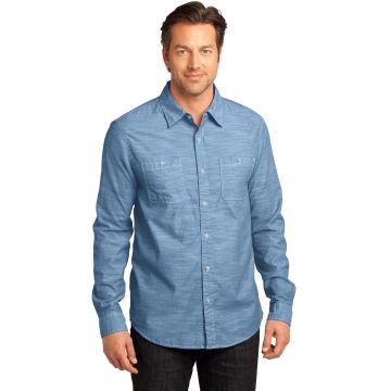 District DM3800 DISCONTINUED Made174Mens Long Sleeve Washed Woven Shirt