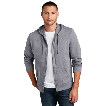 District DT1100 Jersey Full-Zip Hoodie