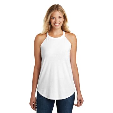 District DT137L District   &#174;  Women's Perfect Tri  &#174;  Rocker Tank. DT137L - White