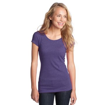 District DT270  DISCONTINUED  District &#174;  - Juniors Textured Girly Crew Tee. DT270 - Purple