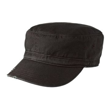 District DT605 District &#174;  Distressed Military Hat.  DT605 - Black