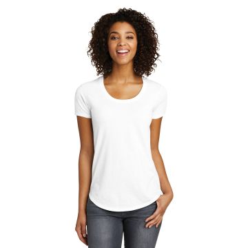 District DT6401  DISCONTINUED  District &#174;  Women's Fitted Very Important Tee &#174;  Scoop Neck. DT6401 - White