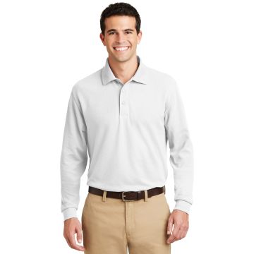 Port Authority K800LS DISCONTINUED Long Sleeve EZCotton Pique Polo