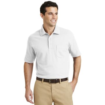 Port Authority K800P DISCONTINUED EZCotton Pique Pocket Polo