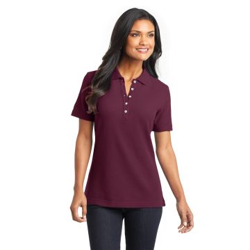 Port Authority L800 DISCONTINUED Ladies EZCotton Pique Polo