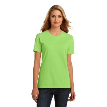 Port & Company LPC150ORG  DISCONTINUED  Port & Company &#174;  Ladies Essential 100% Organic Ring Spun Cotton T-Shirt. LPC150ORG - Lime