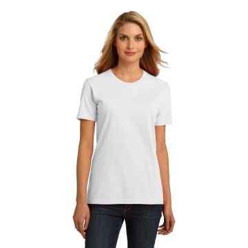 Port & Company LPC150ORG  DISCONTINUED  Port & Company &#174;  Ladies Essential 100% Organic Ring Spun Cotton T-Shirt. LPC150ORG - White