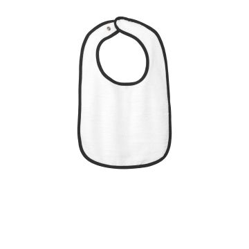 Rabbit Skins RS1003 Rabbit Skins &#153;  Infant Contrast Trim Terry Bib. RS1003 - Black