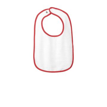 Rabbit Skins RS1003 Rabbit Skins &#153;  Infant Contrast Trim Terry Bib. RS1003 - Red