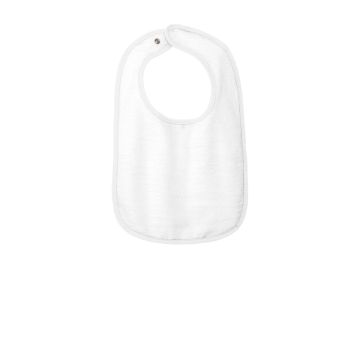 Rabbit Skins RS1003 Rabbit Skins &#153;  Infant Contrast Trim Terry Bib. RS1003 - White