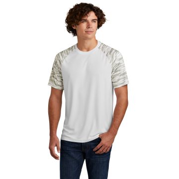 Sport-Tek ST376 Sport-Tek &#174;  Drift Camo Colorblock Tee ST376 - White