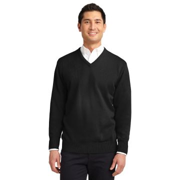 Port Authority SW300  DISCONTINUED  Port Authority &#174;  Value V-Neck Sweater. SW300 - Black