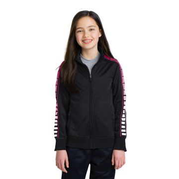 Sport-Tek YST93 DISCONTINUED Youth Dot Sublimation Tricot Track Jacket