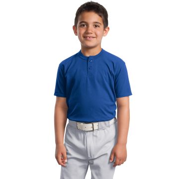 Sport-Tek YT210 DISCONTINUED Youth Short Sleeve Henley