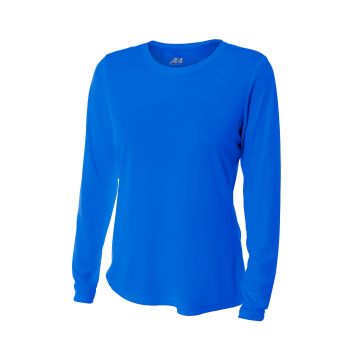 A4 Women's Cooling Performance Long Sleeve Tee A4NW3002 - Royal