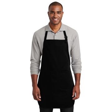 Port Authority A600 Port Authority  &#174;  Full-Length Two-Pocket Bib Apron. A600 - Black