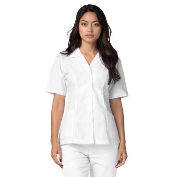 Adar 2629 Women's Lapel Collar Top - White