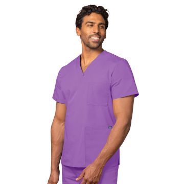 Adar 601 Unisex 3-Pocket V-Neck Top - Lavender