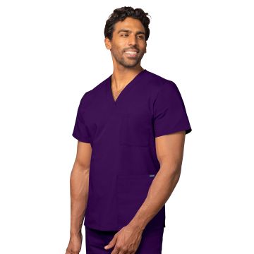 Adar 601 Unisex 3-Pocket V-Neck Top - Purple