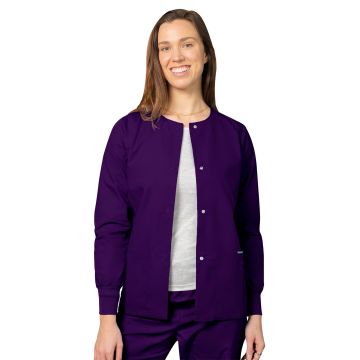 Adar 602 Women's Round Neck Jacket - Purple