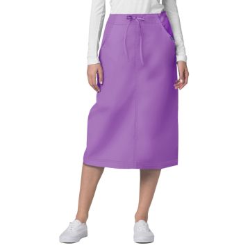 Adar 707 Women's Mid-Calf Length Drawstring Skirt - Lavender