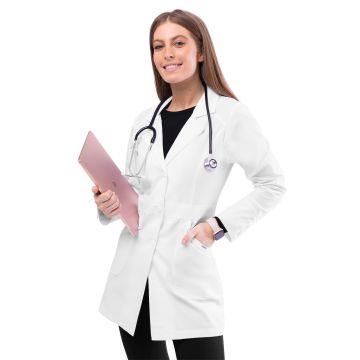 Adar 811 Women's Multi-Pocket 32" Perfection Lab Coat - White