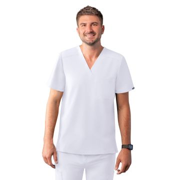 Adar A6006 Men's V-Neck Top - White