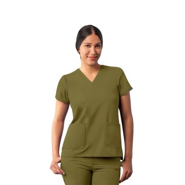 Adar A6008 Women's Multi-Pocket V-Neck Top