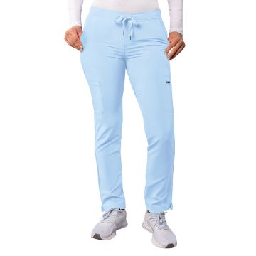 Adar A6104 Women's Drawstring Cargo Pant - Sky Blue