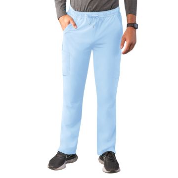 Adar A6106 Men's Drawstring Cargo Pant - Sky Blue