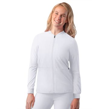 Adar A6200 Women's Double Layer Bomber Jacket - White
