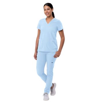 Adar A9200 Women's Easy Movement Scrub Set - Sky Blue