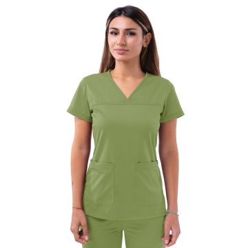 Adar P4210 Women's V-Neck Sweetheart Top