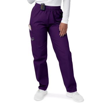 Adar S8200 Women's Elastic Drawstring Cargo Pant - Purple
