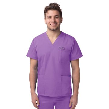Adar S8304 Unisex V-Neck 3 Pocket Top - Lavender