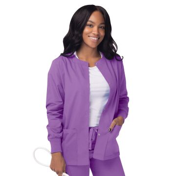 Adar S8306 Women's Warm-Up Snap Close Jacket - Lavender