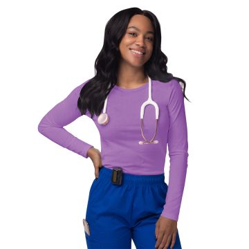 Adar S8500 Women's Long Sleeve Underscrub Tee - Lavender