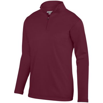 Augusta Sportswear AG5508 Youth Wicking Fleece Quarter-Zip Pullover - MAROON