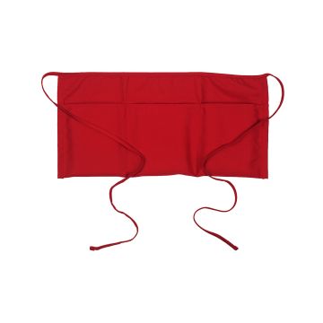Big Accessories APR50 Three-Pocket 10" Waist Apron - RED